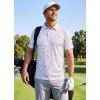 imageLibin Golf Polo Shirts for Men Short Sleeve Quick Dry Performance Moisture Wicking Print Collared Golf Shirts Casual Business01white Colorful Dots