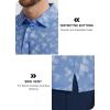 imageLibin Golf Polo Shirts for Men Short Sleeve Quick Dry Performance Moisture Wicking Print Collared Golf Shirts Casual BusinessBlue Square