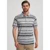 imageLibin Golf Polo Shirts for Men Short Sleeve Quick Dry Performance Moisture Wicking Print Collared Golf Shirts Casual BusinessBright Grey Stripe