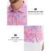 imageLibin Golf Polo Shirts for Men Short Sleeve Quick Dry Performance Moisture Wicking Print Collared Golf Shirts Casual BusinessPink Colored Painting
