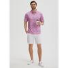 imageLibin Golf Polo Shirts for Men Short Sleeve Quick Dry Performance Moisture Wicking Print Collared Golf Shirts Casual BusinessPink Colored Painting