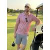 imageLibin Golf Polo Shirts for Men Short Sleeve Quick Dry Performance Moisture Wicking Print Collared Golf Shirts Casual BusinessPink Lines