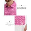 imageLibin Golf Polo Shirts for Men Short Sleeve Quick Dry Performance Moisture Wicking Print Collared Golf Shirts Casual BusinessRosy Golf Ball