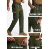 imageLibin Mens Work Pants Hiking Cargo Pants Water Resistant Stretch Tactical Outdoor Trousers with 9 PocketsArmy Green