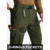 imageLibin Mens Work Pants Hiking Cargo Pants Water Resistant Stretch Tactical Outdoor Trousers with 9 PocketsArmy Green