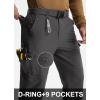 imageLibin Mens Work Pants Hiking Cargo Pants Water Resistant Stretch Tactical Outdoor Trousers with 9 PocketsDark Grey