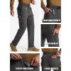 imageLibin Mens Work Pants Hiking Cargo Pants Water Resistant Stretch Tactical Outdoor Trousers with 9 PocketsDark Grey