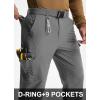 imageLibin Mens Work Pants Hiking Cargo Pants Water Resistant Stretch Tactical Outdoor Trousers with 9 PocketsGrey