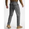 imageLibin Mens Work Pants Hiking Cargo Pants Water Resistant Stretch Tactical Outdoor Trousers with 9 PocketsGrey