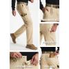 imageLibin Mens Work Pants Hiking Cargo Pants Water Resistant Stretch Tactical Outdoor Trousers with 9 PocketsKhaki
