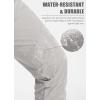 imageLibin Mens Work Pants Hiking Cargo Pants Water Resistant Stretch Tactical Outdoor Trousers with 9 PocketsLight Grey