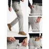 imageLibin Mens Work Pants Hiking Cargo Pants Water Resistant Stretch Tactical Outdoor Trousers with 9 PocketsLight Grey