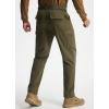imageLibin Mens Work Pants Hiking Cargo Pants Water Resistant Stretch Tactical Outdoor Trousers with 9 PocketsOlive Green
