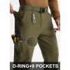imageLibin Mens Work Pants Hiking Cargo Pants Water Resistant Stretch Tactical Outdoor Trousers with 9 PocketsOlive Green