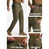imageLibin Mens Work Pants Hiking Cargo Pants Water Resistant Stretch Tactical Outdoor Trousers with 9 PocketsOlive Green
