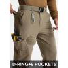imageLibin Mens Work Pants Hiking Cargo Pants Water Resistant Stretch Tactical Outdoor Trousers with 9 PocketsStone Khaki