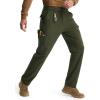 imageLibin Mens Work Pants Hiking Cargo Pants Water Resistant Stretch Tactical Outdoor Trousers with 9 PocketsArmy Green