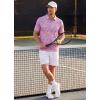 imageLibin Golf Polo Shirts for Men Short Sleeve Quick Dry Performance Moisture Wicking Print Collared Golf Shirts Casual Business04pink Colored Painting