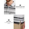 imageLibin Golf Polo Shirts for Men Short Sleeve Quick Dry Performance Moisture Wicking Print Collared Golf Shirts Casual Business07bright Grey Stripe