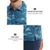 imageLibin Golf Polo Shirts for Men Short Sleeve Quick Dry Performance Moisture Wicking Print Collared Golf Shirts Casual Business08peacock Blue Painting
