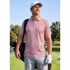 imageLibin Golf Polo Shirts for Men Short Sleeve Quick Dry Performance Moisture Wicking Print Collared Golf Shirts Casual Business16pink Lines