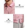 imageLibin Golf Polo Shirts for Men Short Sleeve Quick Dry Performance Moisture Wicking Print Collared Golf Shirts Casual Business16pink Lines
