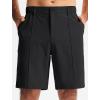 imageLibin Mens Casual Golf Shorts 9 Inch Inseam Elastic Waist Quick Dry Lightweight Stretch Summer Shorts Work Dress TravelBlack