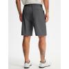 imageLibin Mens Casual Golf Shorts 9 Inch Inseam Elastic Waist Quick Dry Lightweight Stretch Summer Shorts Work Dress TravelDark Grey