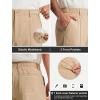 imageLibin Mens Casual Golf Shorts 9 Inch Inseam Elastic Waist Quick Dry Lightweight Stretch Summer Shorts Work Dress TravelKhaki