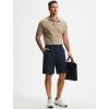 imageLibin Mens Casual Golf Shorts 9 Inch Inseam Elastic Waist Quick Dry Lightweight Stretch Summer Shorts Work Dress TravelNavy