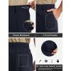 imageLibin Mens Casual Golf Shorts 9 Inch Inseam Elastic Waist Quick Dry Lightweight Stretch Summer Shorts Work Dress TravelNavy