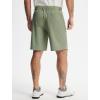 imageLibin Mens Casual Golf Shorts 9 Inch Inseam Elastic Waist Quick Dry Lightweight Stretch Summer Shorts Work Dress TravelSage Green