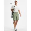 imageLibin Mens Casual Golf Shorts 9 Inch Inseam Elastic Waist Quick Dry Lightweight Stretch Summer Shorts Work Dress TravelSage Green
