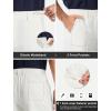 imageLibin Mens Casual Golf Shorts 9 Inch Inseam Elastic Waist Quick Dry Lightweight Stretch Summer Shorts Work Dress TravelWhite