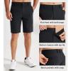 imageLibin Mens Golf Shorts 79 Work Dress Shorts Casual Flat Front Hybrid Short Lightweight Quick Dry Water Resistant9 Black
