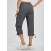 imageLibin Womens Hiking Capri Pants Quick Dry Cargo Pockets Pants Lightweight Cropped Summer Pant for Travel CasualDark Grey