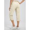 imageLibin Womens Hiking Capri Pants Quick Dry Cargo Pockets Pants Lightweight Cropped Summer Pant for Travel CasualLight Khaki
