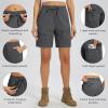 imageLibin Womens Hiking Shorts Cargo Shorts Casual Travel Quick Dry Water Resistant LightweightDark Grey