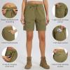 imageLibin Womens Hiking Shorts Cargo Shorts Casual Travel Quick Dry Water Resistant LightweightGrass Green