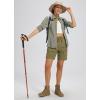 imageLibin Womens Hiking Shorts Cargo Shorts Casual Travel Quick Dry Water Resistant LightweightGrass Green