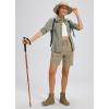 imageLibin Womens Hiking Shorts Cargo Shorts Casual Travel Quick Dry Water Resistant LightweightKhaki