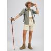 imageLibin Womens Hiking Shorts Cargo Shorts Casual Travel Quick Dry Water Resistant LightweightLight Khaki
