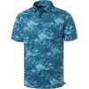 imageLibin Golf Polo Shirts for Men Short Sleeve Quick Dry Performance Moisture Wicking Print Collared Golf Shirts Casual Business08peacock Blue Painting