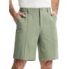 imageLibin Mens Casual Golf Shorts 9 Inch Inseam Elastic Waist Quick Dry Lightweight Stretch Summer Shorts Work Dress TravelSage Green
