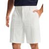 imageLibin Mens Casual Golf Shorts 9 Inch Inseam Elastic Waist Quick Dry Lightweight Stretch Summer Shorts Work Dress TravelWhite
