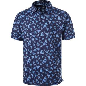 imageLibin Golf Polo Shirts for Men Short Sleeve Quick Dry Performance Moisture Wicking Print Collared Golf Shirts Casual Business15navy Square