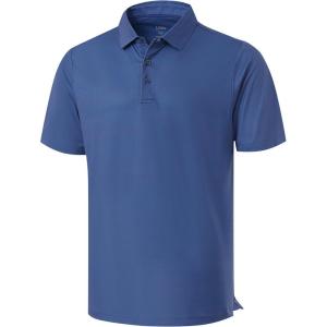 imageLibin Golf Polo Shirts for Men Short Sleeve Quick Dry Performance Moisture Wicking Print Collared Golf Shirts Casual Business17deep Navy Golf Ball