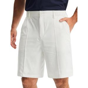 imageLibin Mens Casual Golf Shorts 9 Inch Inseam Elastic Waist Quick Dry Lightweight Stretch Summer Shorts Work Dress TravelWhite