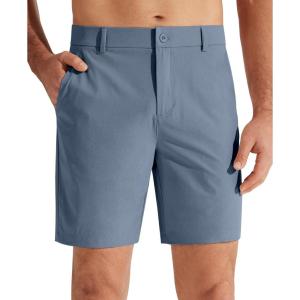 imageLibin Mens Golf Shorts 79 Work Dress Shorts Casual Flat Front Hybrid Short Lightweight Quick Dry Water Resistant7 Ice Blue