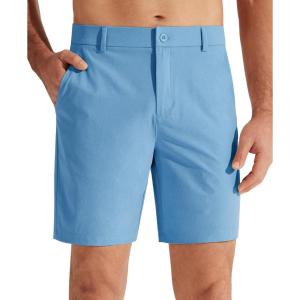 imageLibin Mens Golf Shorts 79 Work Dress Shorts Casual Flat Front Hybrid Short Lightweight Quick Dry Water Resistant7 Light Blue